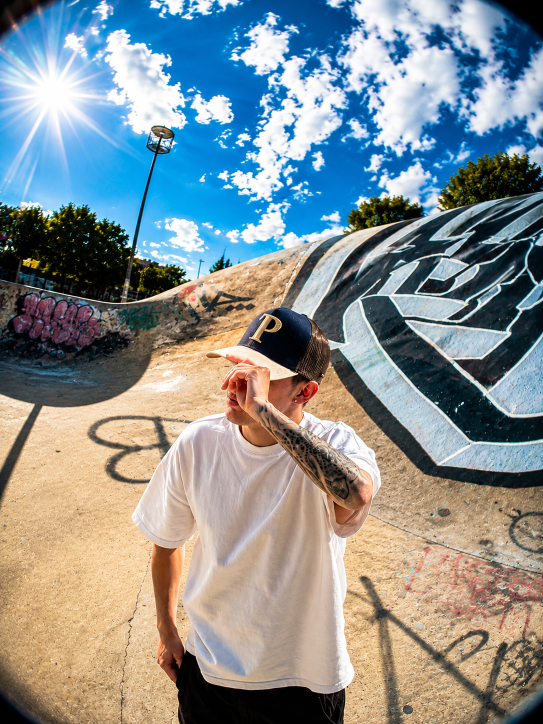 TRIP MESH CAP - NAVY & CREAM