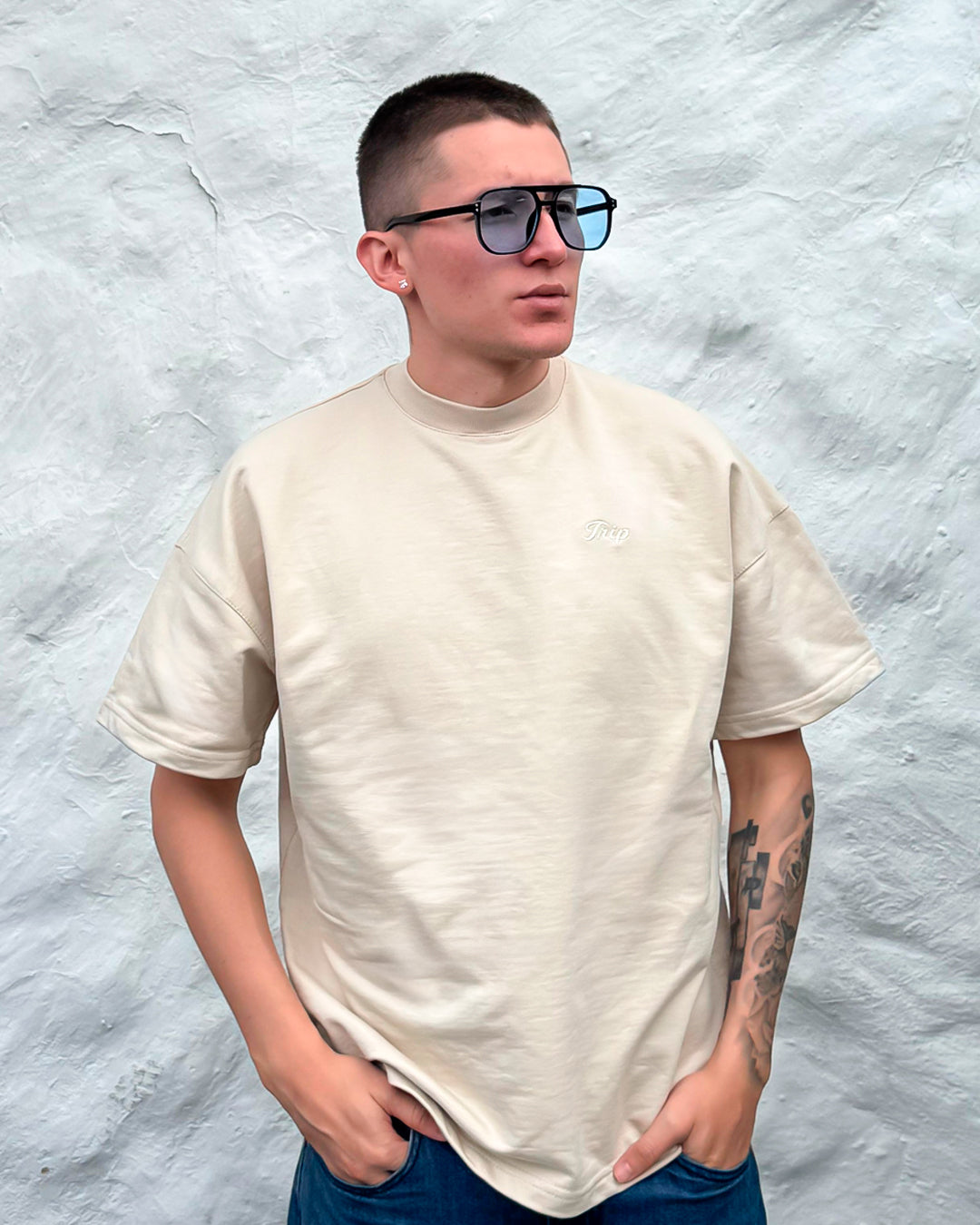 BASIC LINE BEIGE OVERSIZED